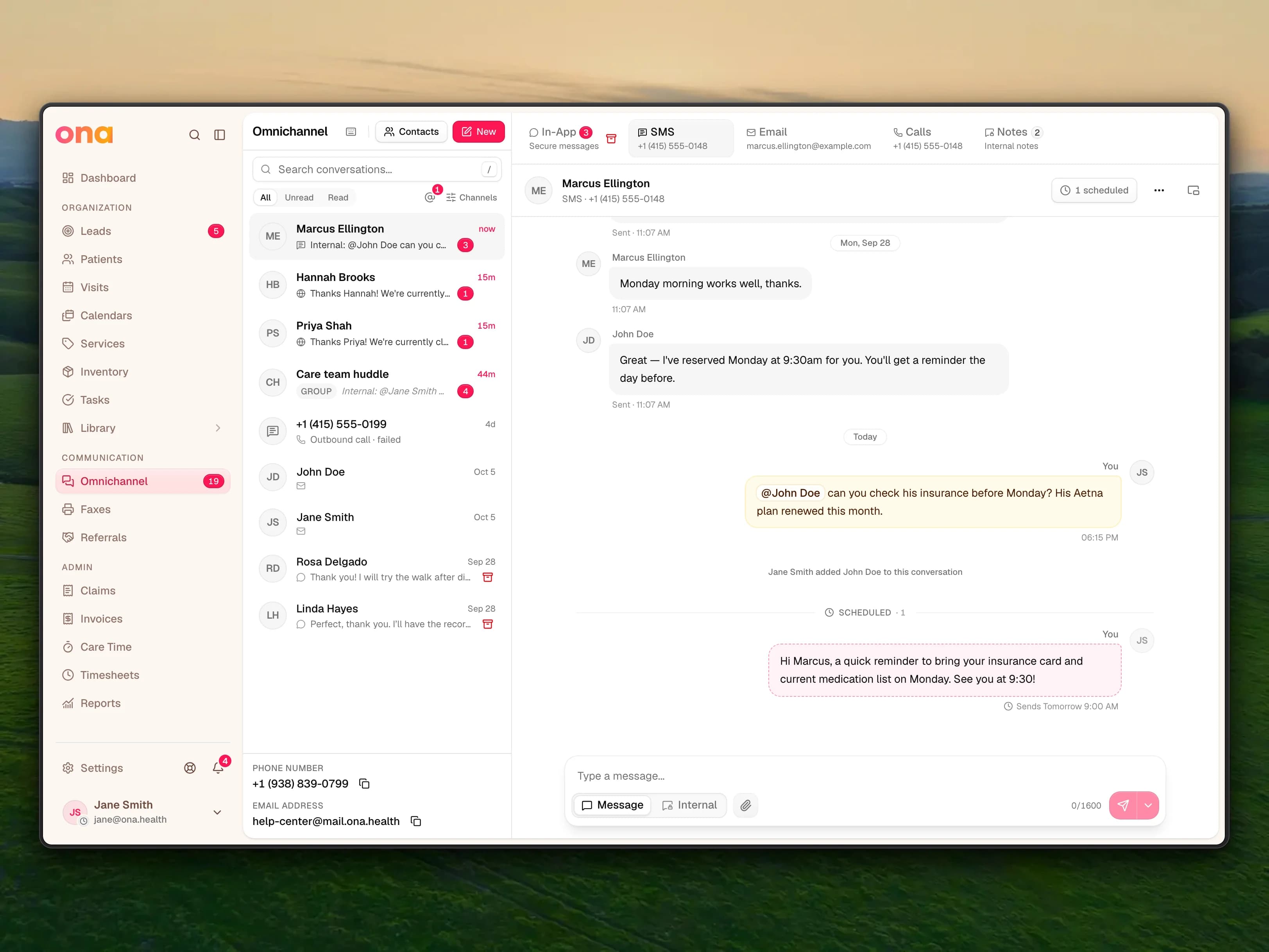 Omnichannel Inbox in Ona